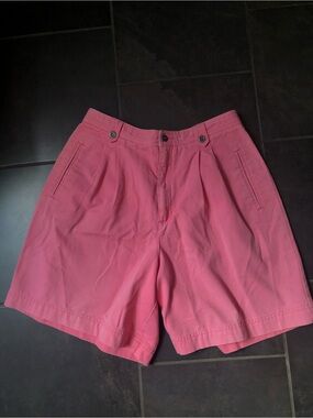 90s High Waisted Pink Cotton Shorts Cottagecore